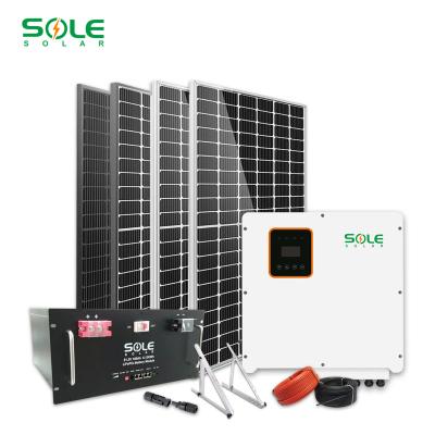 China Home Hybrid Solar System 5kw Complete Complete Customize Off Grid Solar Panels Hybrid Power Storage System 5000W for sale