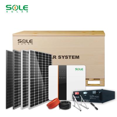 China Home Systeme Solar Hybrid All In One System10kwh Hybrid Solar Home Monocrystalline Hybrid Solar Power System for sale