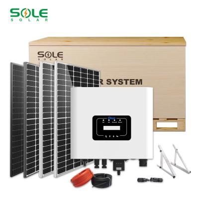 China SOLAR Home SOLE On Grid Solar Systems 1KW 2KW 3KW 4KW 5KW 6KW 8KW 10KW Single Phase Solar Power Panel System For Home Use for sale