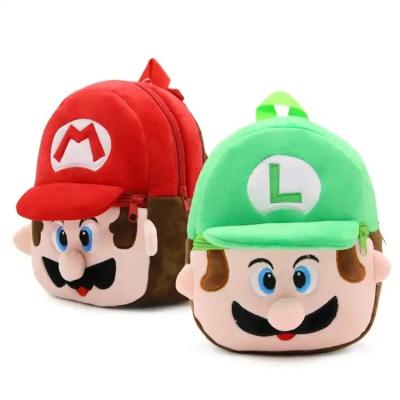 China The Other JM Mario Bros Schoolbag Mario and Luigi Plush Backpack Plush Doll and Toy Nostalgia Vintage Game Gaming Toddler Bag for sale