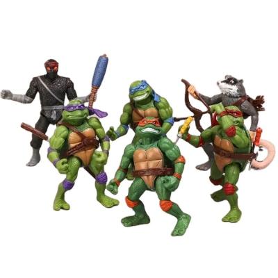 China Eco-friendly JM 6 Pcs Figures PVC Turtle Action Numbers Doll Toy Set For Home Decoration Kids Gifts Toys Party for sale