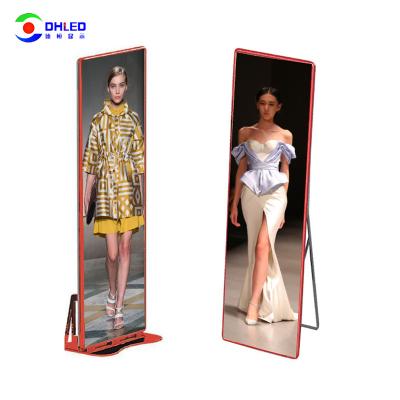 China Shopping Mall Indoor Easy Mobile Advertising Display Floor Standing P1.875 P2.5 P3 High Resolution Led Digital Poster Screen for sale