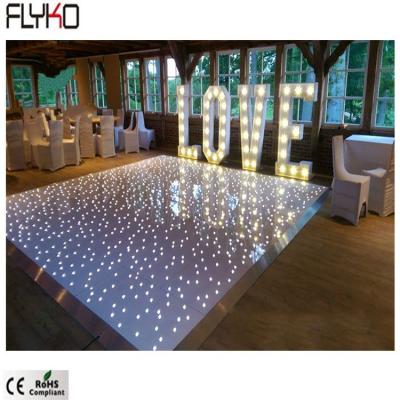 China fashion show stage equipment starlit sky led full color dance floor for wedding event 130cmx40cmx85cm for sale