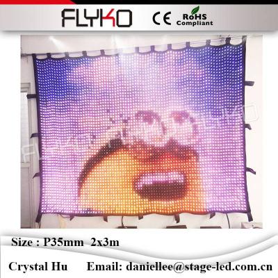 China Indoor LED Lighting Led To Grow Curtain Light Led Video Nightclub Led Curtain P35mm 2x3m for sale