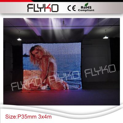 China 3m x 4m New Products Fabric P35mm Highest Definition Led Curtain Video Display Led Backdrop 3*4m for sale