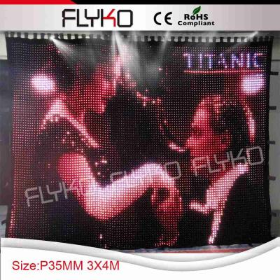 China Indoor/wedding/stage backdrop/exhibition stage club light/wall led curtain visual display screen P3.5cm 3*4m for sale