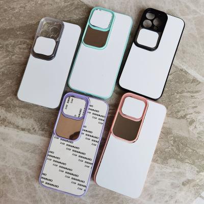 China Custom Anti-drop Push Window Heat Transfer 2D TPU Sublimation Phone Cases Banks For iPhone 13pro Max With Fashion Mirror for sale