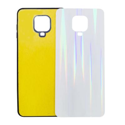 China Glossy 2D Transfer Shockproof Anti-skid Rainbow Heat Edge TPU Tempered Glass Sublimation Phone Cases For Redmi Note9 Pro for sale