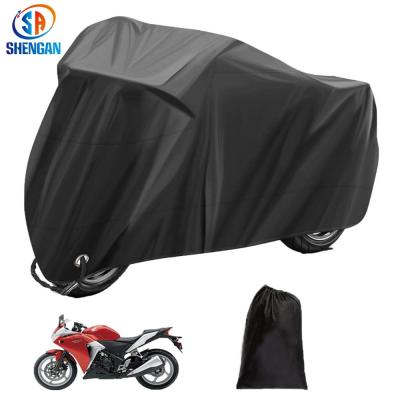 China 210D Polyester Waterproof And Anti-UV Black Match Protective Motorcycle Cover Silver Motorcycle Accessories for sale