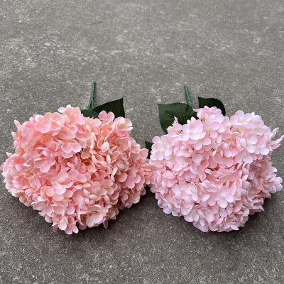 China 5 Head Durable Good Quality Artificial Flowers Silk Rose Hydrangea For Wedding Arrangement for sale