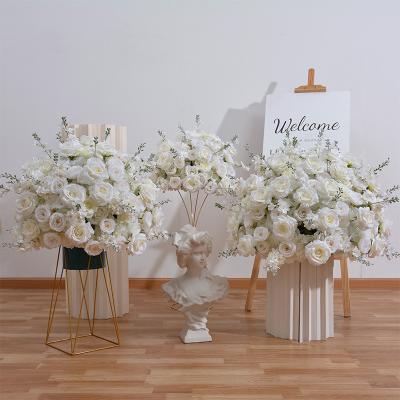 China New Simulation Rose Hydrangea Wedding Stage Dining Table Decoration Artificial Flower Durable Ball for sale