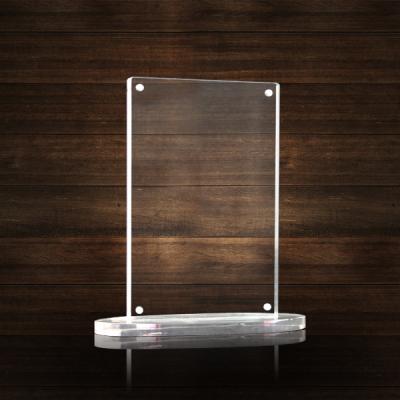 China Fashion clear acrylic material acrylic menu label holder for hotel, restaurant for sale