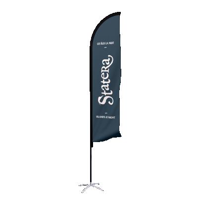 China FLYING Transfer Printing Single or Double Side Graphic Printing Open House Flag Banner Stand for sale