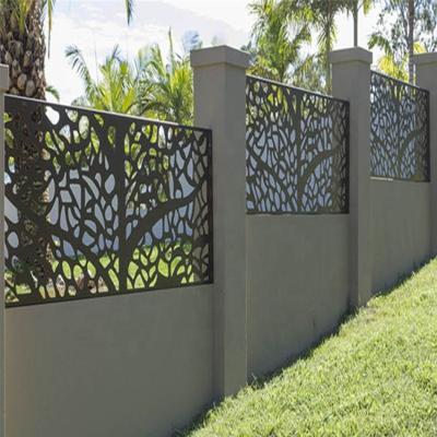 China Easily Assembled Aluminum Residential Fence Custom Laser Cut Metal Privacy Fence Wall Garden Panels for sale