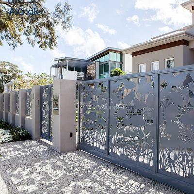 China Cheap Garden Metal Easily Assembled Aluminum Steel Laser Cut Ornamental Fence Wall Panels for sale