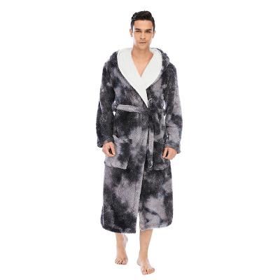 China Men Fleece Outdoor QUICK DRY Fluffy Polyester Colored Bathrobe Robe for sale