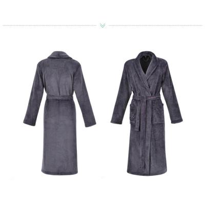 China Custom Made High Quality QUICK DRY Logo Soft Comfortable Fluffy Polyester Women Men Bathrobe for sale