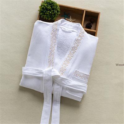 China New Arrival Women Waffle Set Custom Luxury 100% Cotton Hotel Bathrobe QUICK DRY for sale