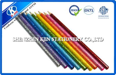 China OEM Colorful Sketching Glitter Multi Color Pencil Kids Stationery Sets 17.6cm 0.72cm Dia for sale