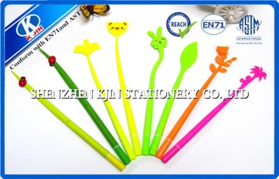 China Cartoon Soft Silicone Ball Point Pens , 13.5Cm Drawing Pencils Set for sale