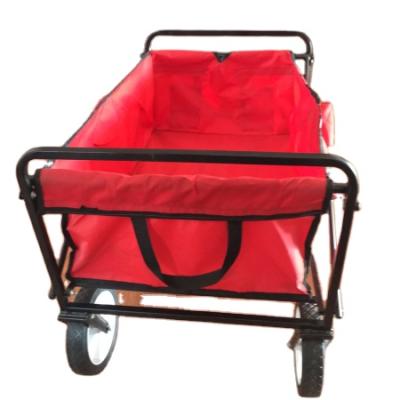 China Durable Outdoor Folding Foldable Beach Camping Beach Truck Iron Trolley Garden Trolley Folding Garden Trolley Steel Utility Cart for sale