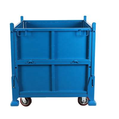 China Industrial Metal Turnover Box Transport Collapsible Box Steel Storage Container for sale