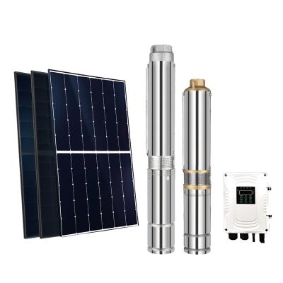 China Maxbo 3inch 2hp 3hp 4hp 5hp 7hp 7.5hp 15hp 20hp 25hp 40hp DC Commercial Agricultural Submersible Well Solar Irrigation Water Pump for sale