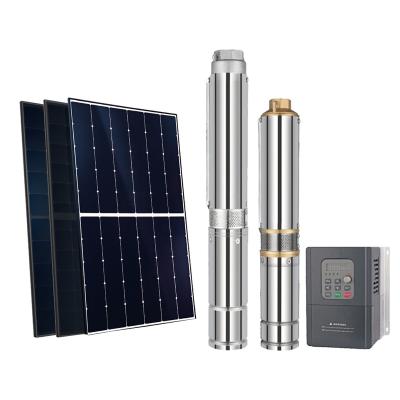 China China commercial agricultural irrigation reliable good performance Maxbo AC110/DC150 powered kit bomba sumerg pump solar irrigation complete system design for sale