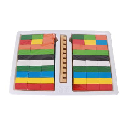 China 2022 hot sale 300pcs colorful wooden educational blocks toys domino for sale