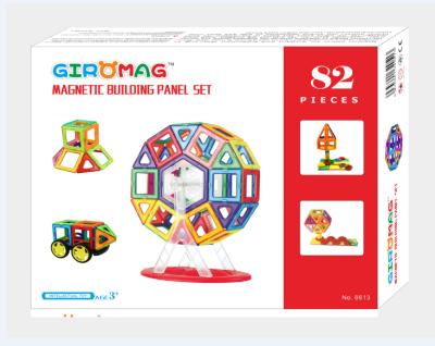 China 82PCS Magnetic Building Panel Set Magnet Building Tiles or Magnetic Constructor For Kids for sale