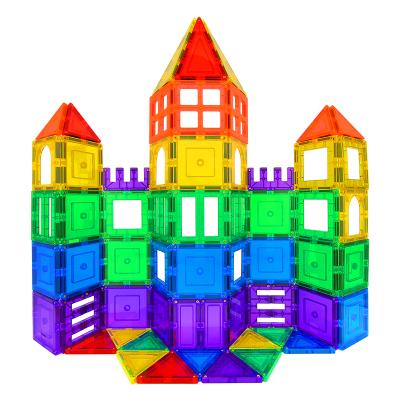 China CPSIA, CE, EN71, ASTM 100pcs set 3D magnetic tiles toys creative kids building blocks set educational toys for sale