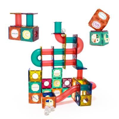 China Educational Plastic Marble Run Magnetic Toys Montessori Set Toys Marble Run Building Toys for sale