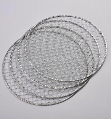 China Easily Cleaned Hot sale grill indoor and outdoor charcoal fire galvanized wire mesh round disposable barbecue net for sale