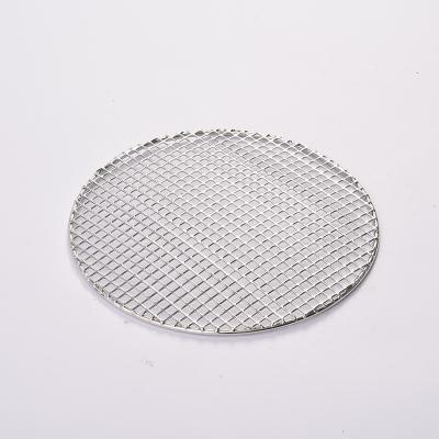 China Easily Cleaned New Design Stainless BBQ net  Stainless 304 round barbecue tray  Reusable barbecue mesh    grill net for sale