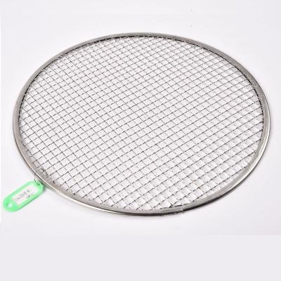 China Easily Cleaned High quality stainless barbecue wire mesh Steel wrapped edge Reusable BBQ net grill mesh pizza tray for sale