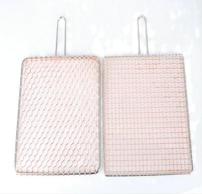 China Easily Cleaned Copper barbecue wire mesh hand-made barbecue mesh welded copper bbq wire mesh for sale