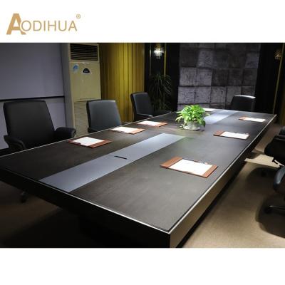 China Extendable Modern Luxury Meeting Room Furniture Large Rectangular Office Conference Table for sale