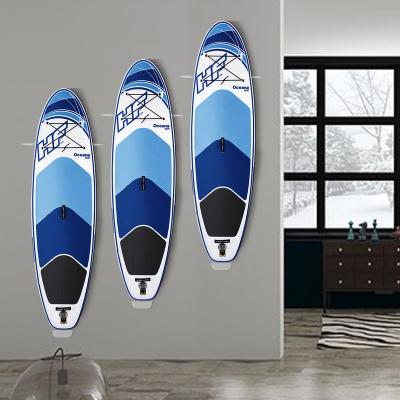 China Sturdy Clear Acrylic Surfboard Wall Mount Holders for Shortboards and Longboards Surfboard Display Rack Makes Your Board Appear Hang for sale