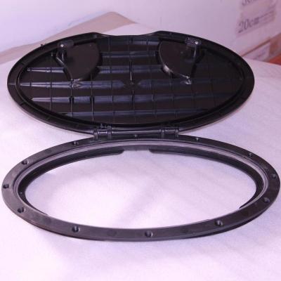 China 2018 New Outdoor Design Black Plastic Oval Hatch Cover For Kayak for sale