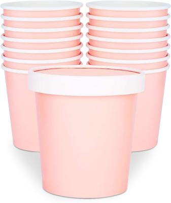 China Home.Restaurant.Bar.Hotel.Wedding Pink Paper Bowls, Disposable Soup Bowls Bulk Free Hot/Cold Food Party Supplies, Food Containers for sale