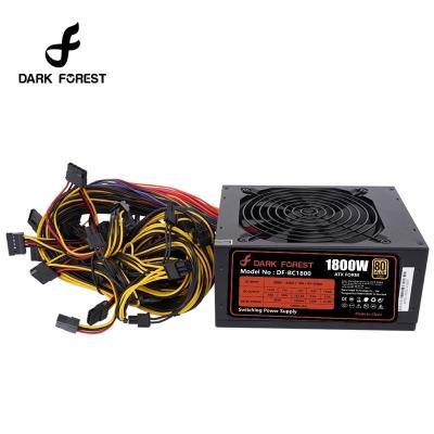 China Desktop New Arrival DARK FOREST DF-BC1800 PFC Power Supply 1800W Active Graphics Cards Machine ATX Power Supply Multi-GPU Power Supply for sale