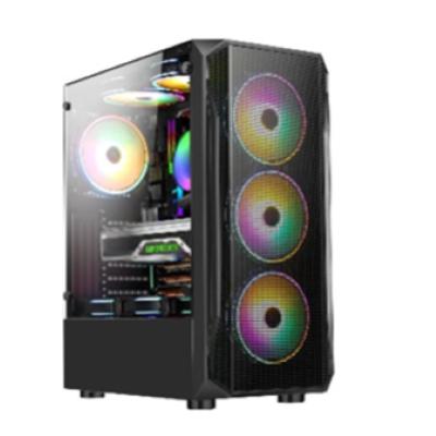 China With PC Tower 3.0 Gaming Case ATX PC Gaming Case Fan OEM USB Iron Net Tempered Glass Panel USB Tower M-ATX Computer 'ITX mid for sale