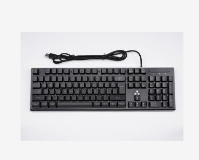 China OEM Gaming Keyboard, 104 Keys Metallic Outer Membrane Wired Luminous USB PC Desktop Computer Led Light Backlit Gamer Gaming Yes for sale