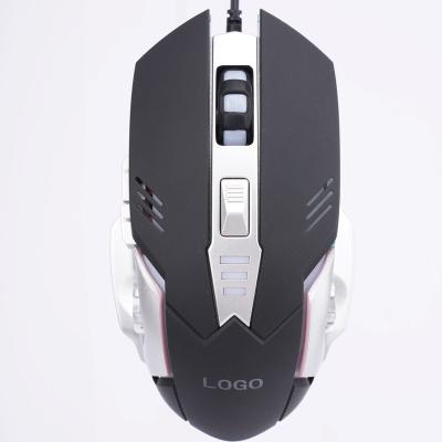 China High Quality Game OEM 7 Color Oil Rubber Laser Engraving 1200/1800/2400/3600 DPI Wired 6D Gaming Mouse for sale