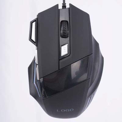 China OEM Factory Price Desktop Optical Rainbow Colors Oil Rubber Laser Engraving 7D Gaming Wired Mouse for sale