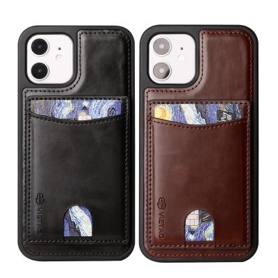 China PU Leather Material Fashion Card Slot Wallet Cell Phone Case Magnetic Mobile Card Holder For Iphone 11 Pro Xs Max Black Leather Case for sale