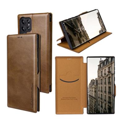 China High Quality Magnetic Shockproof Vietao Flip Leather Phone Cover Case For Samsung Galaxy S22 Plus Ultra Mobile Phone Stand Holder Card Slot for sale