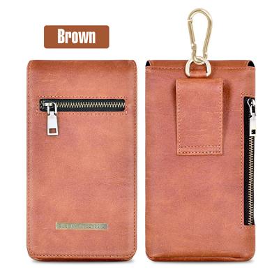 China Shockproof Sports Wallet Men Leather Filter Frame Leather Phone Case Purse Waist Cell Phone Bags and Smartphone Cases With Zipper for sale