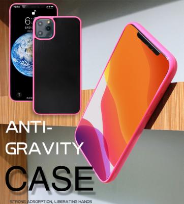 China Custom Colored Sticky Anti-Gravity Cell Phone Case Anti Gravity Use Nano-suction Technology Logo Back Cover For iphone 11 pro max case for sale