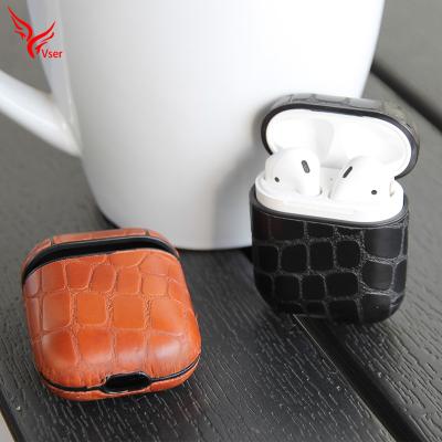 China High Protective Luxury Custom Earphone Case Hard Electroplating PU Leather Case For Airpods pro 1 2 3 Case Leather for sale